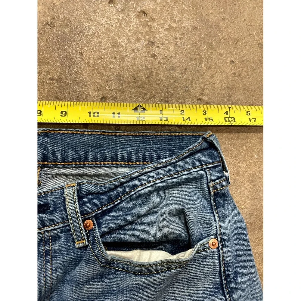 Levi's 505 Straight Leg Jeans Mens 32x30 Blue‎ Denim Cotton Stretch Regular Fit